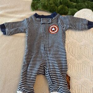 Captain America Striped Blue Kids One Piece